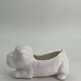 Ceramic dog-shaped planter