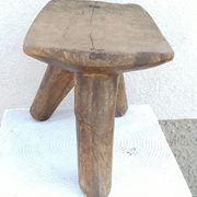 Antique wooden stool. Lobi African Art from West Africa