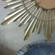 Gold metal sun mirror