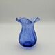 Small blue blown glass vase with air bubbles - 614024