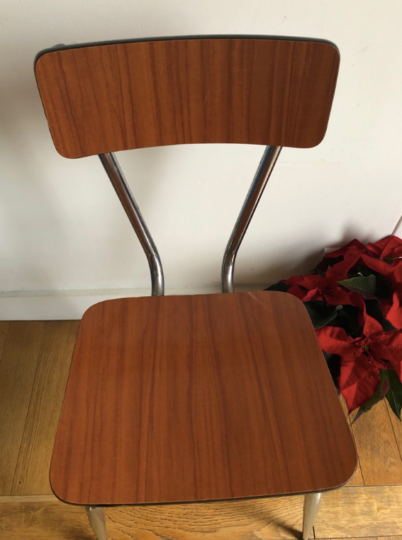 Brown formica chairs