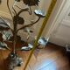 Antique metal candlestick with floral decoration – Mexico