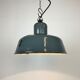Industrial grey enamel pendant lamp from siemens, 1950s