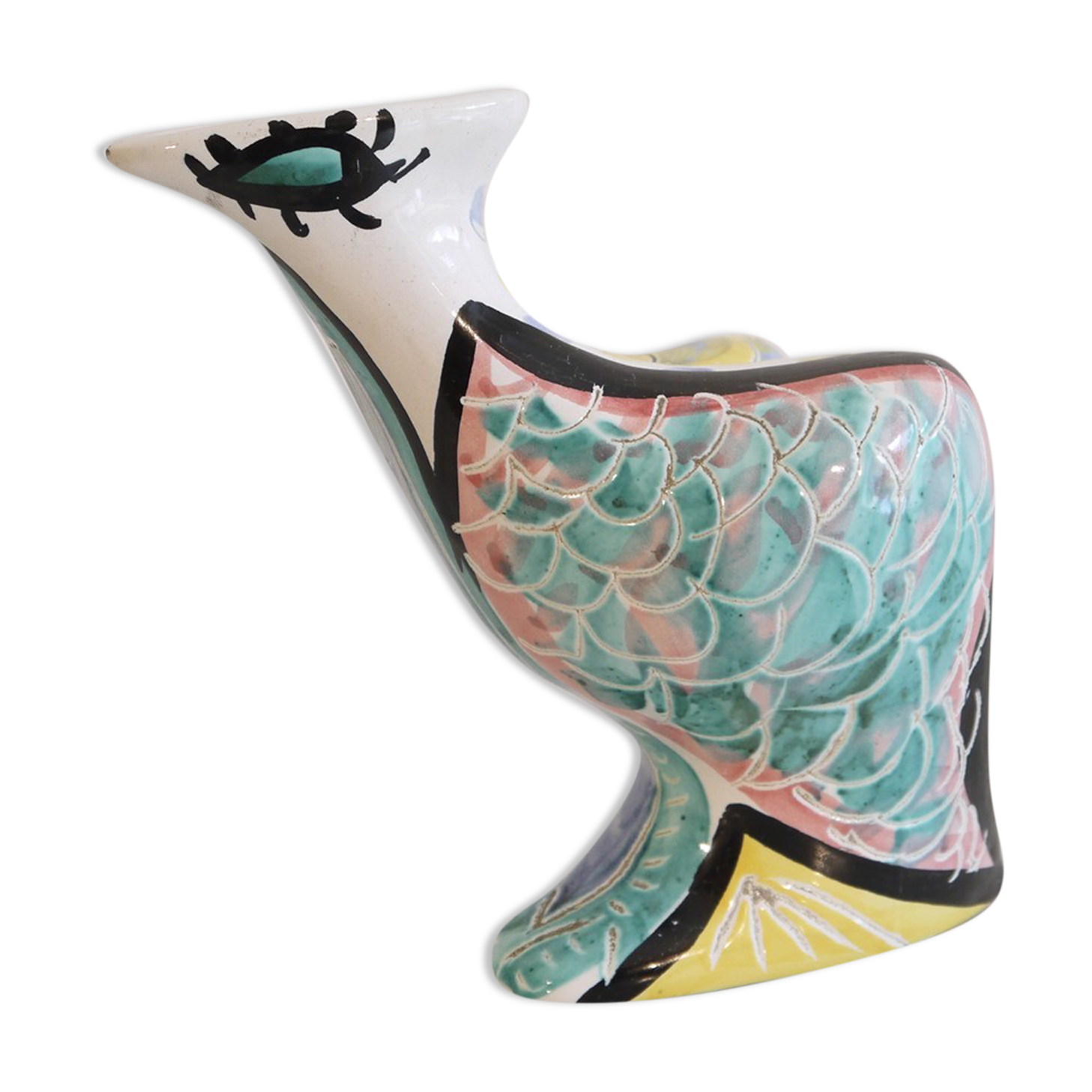 Zoomorphic vase in ceramic by Jacques Sagan, Vallauris 1960