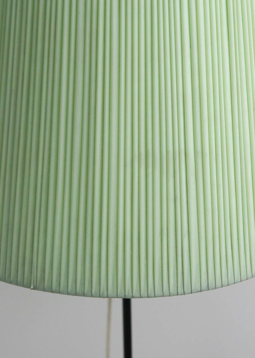 Lampadaire plissé des années 50 avec support.
