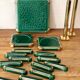 Flat rest, bottle coasters and Art Deco knife holders