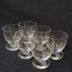 6 Cracked Engraved Crystal Liqueur/Digestif Glasses