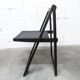 Chaise pliante Aldo Jacober pour Alberto Bazzani noire 1960 d'origine