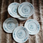 12 antique dessert plates in Chauvigny porcelain