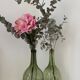 Pair of large antique blown glass bottles
