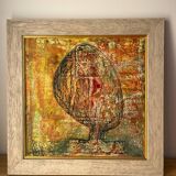 The tree, mixed media, signed Sandra Malheiros 2002