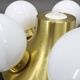 Pair of mid-century brass flush mount lights, 1970s
