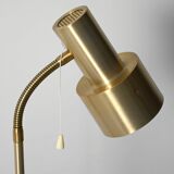 Lampadaire doré scandinave, années 60