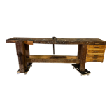 Ancien établi en bois vintage