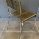 Scoubidou chair or vintage 1960s khaki green chrome spaghetti chair