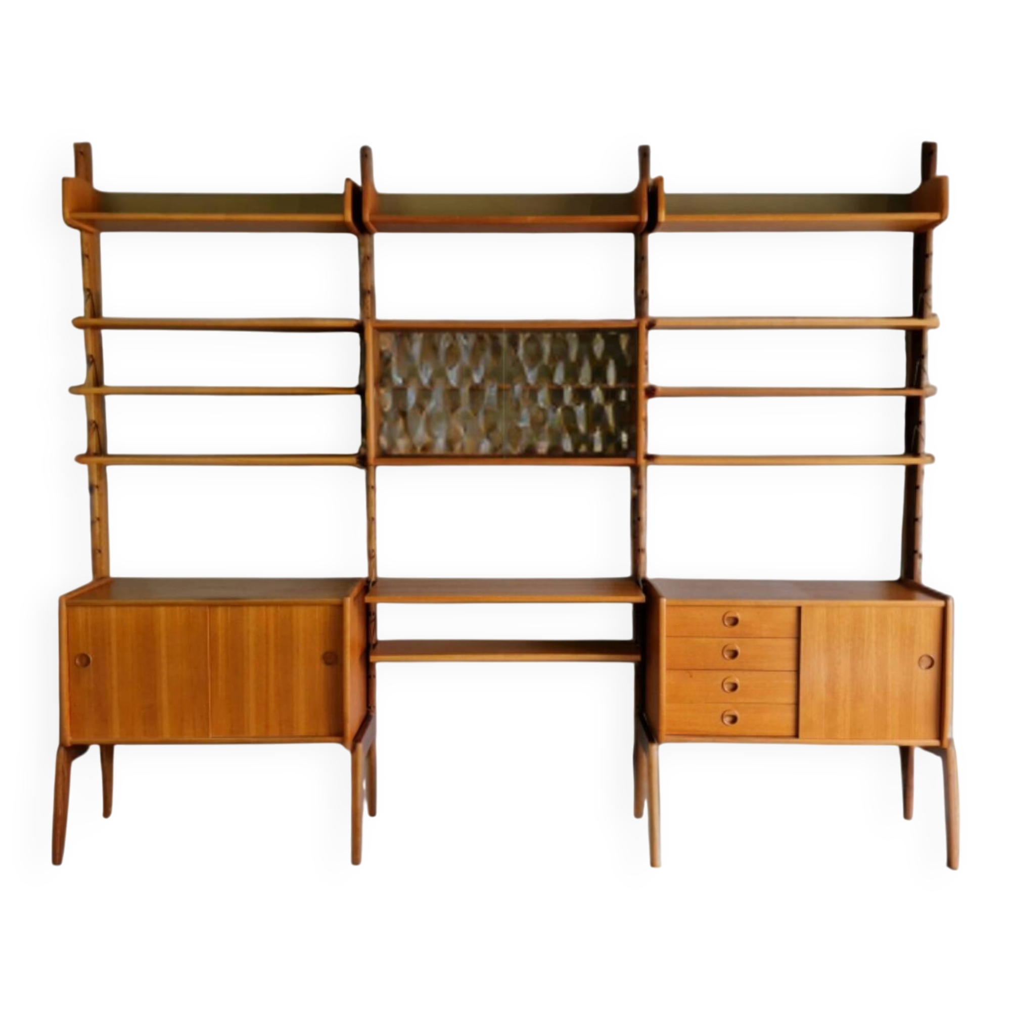 Freestanding storage unit in teak Ergo, Vintage Scandinavian 1960s