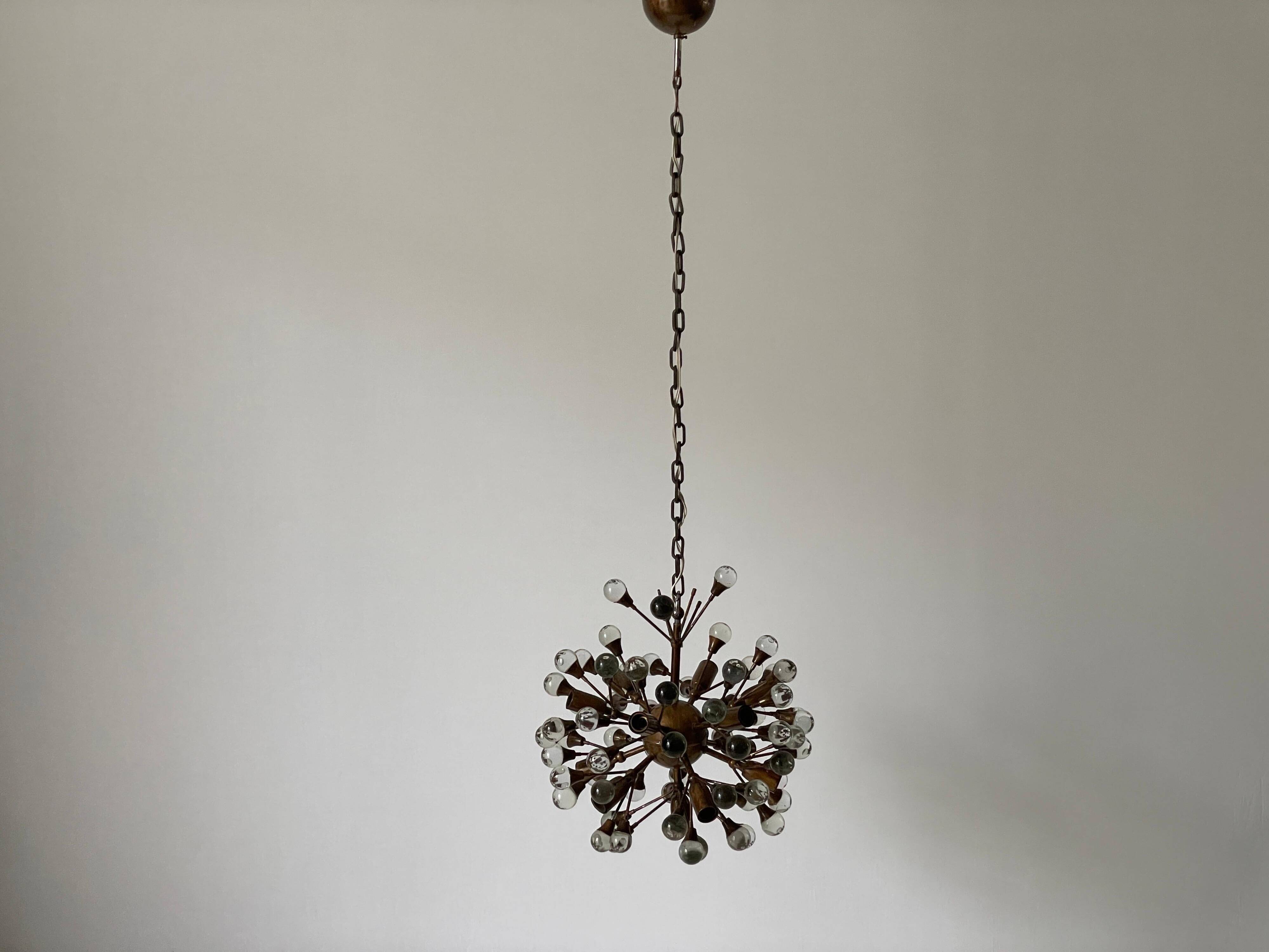 Atomic chandelier by Vereinigte Werkstätten München, 1950s, Germany