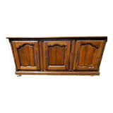 Louis XV 3-door walnut sideboard on plinths