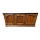 Louis XV 3-door walnut sideboard on plinths