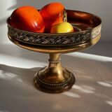Coupe à fruits métal argenté et bronzé ancien