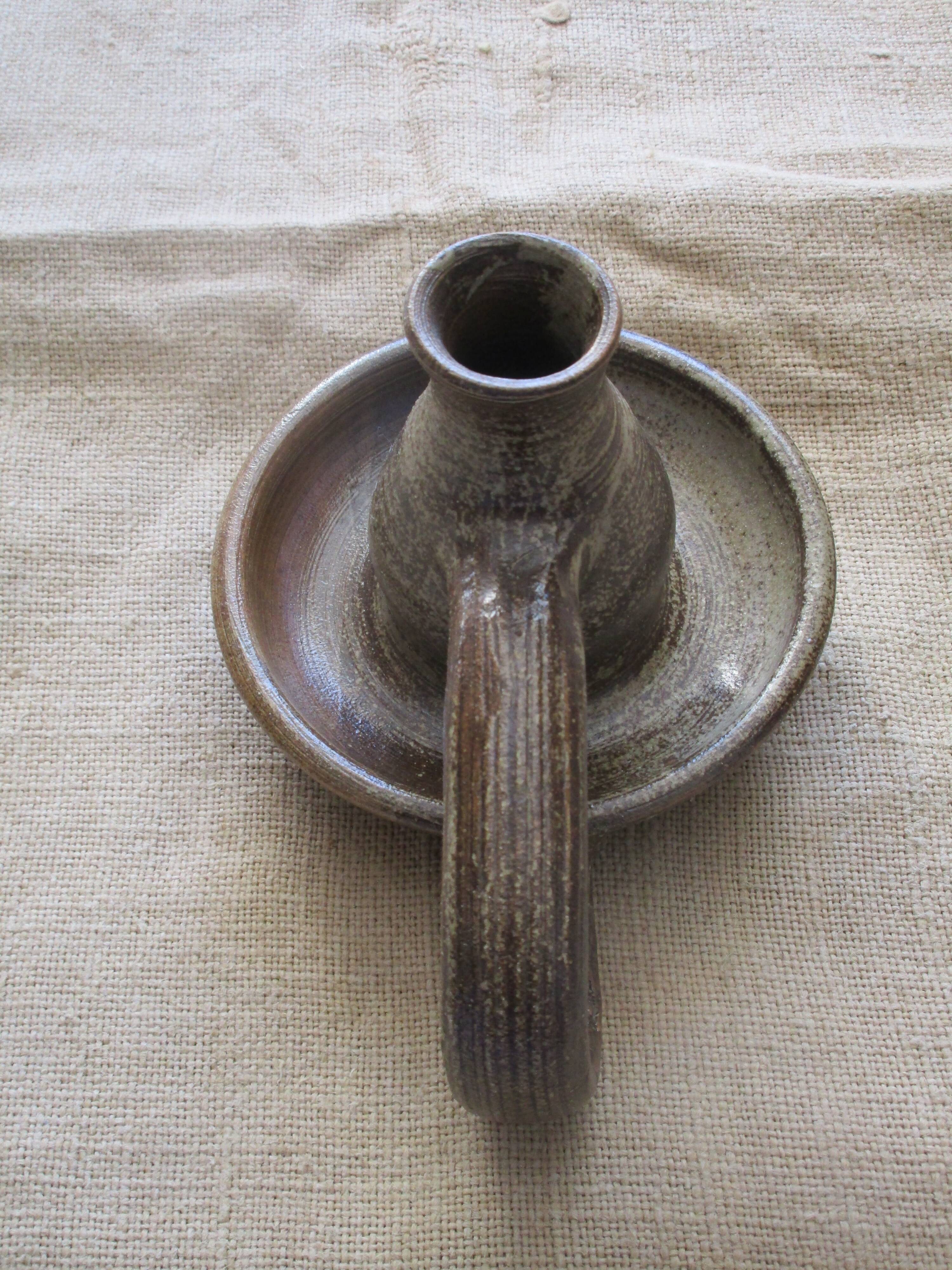 Candlestick in gres says cave rat sign jmv benaix