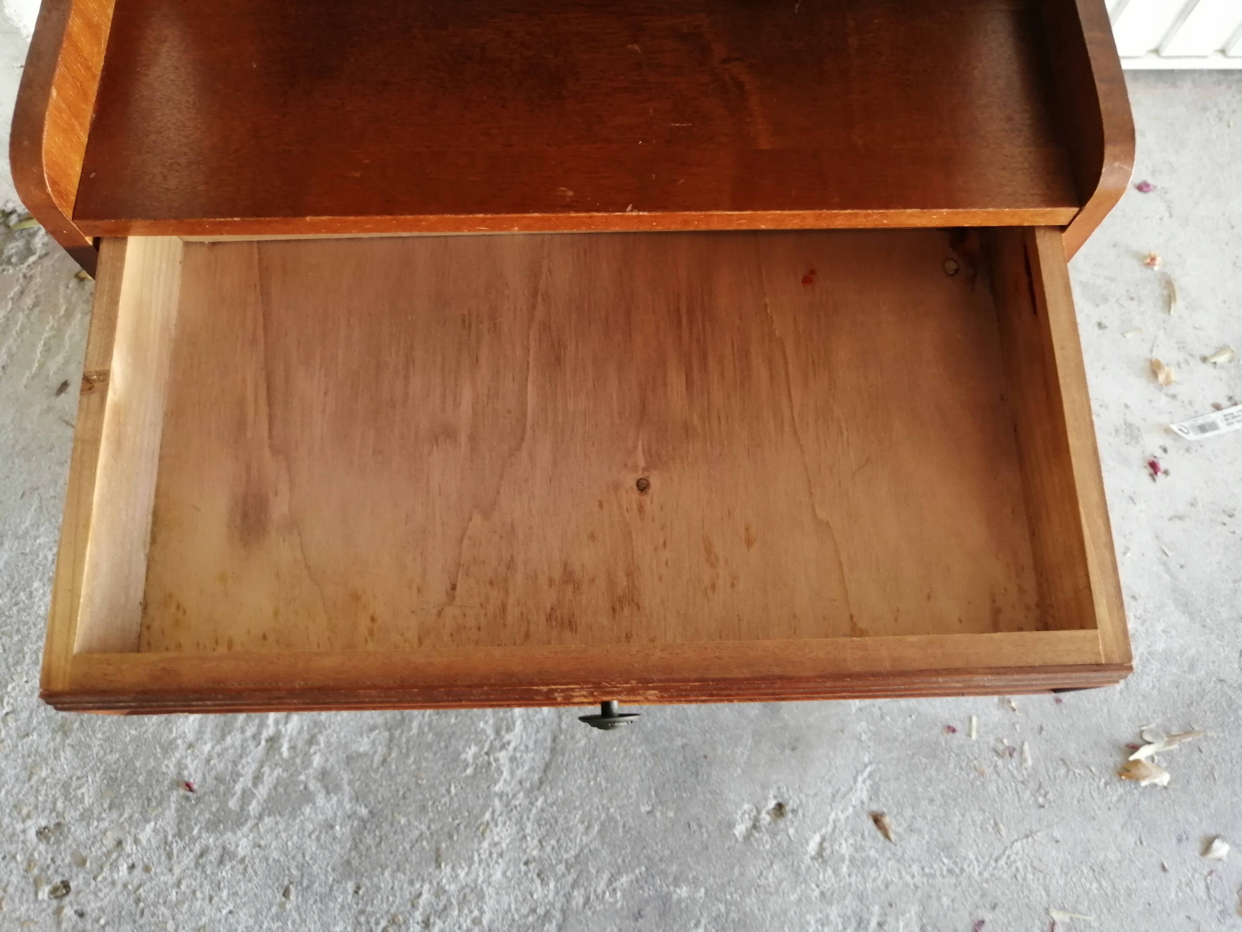 Small secretary, vintage wooden phone table