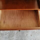 Secrétaire table téléphone en bois vintage