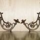 Pair of antique wall sconces in gilded bronze.