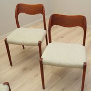 Set of four teak chairs, Danish design, 1960s, designer: Niels Otto Møller