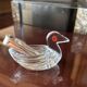 Table sugar bowl in cut crystal shaped like a water bird.