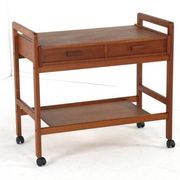 Chariot danois avec deux tiroirs - 'Favrholt' - design danois en teck