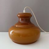 Vintage hanging lamp brown, pendant light, 70's interior