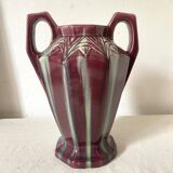Vierzon Louis Gueule earthenware amphora vase