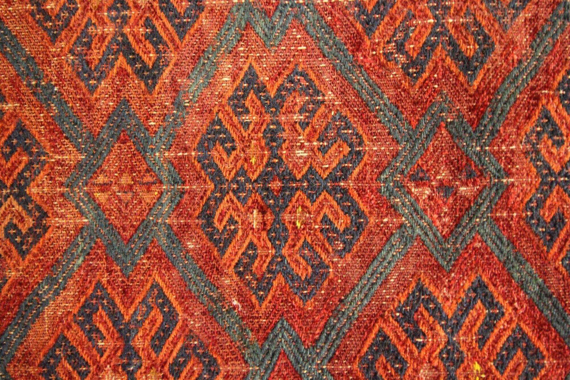 Collectable handmade antique khorassan bashir area rug- 41x129cm