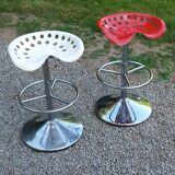 Pair of Etienne Fermigier designer stools, Mirima mower model, publisher