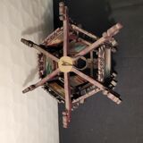 Carved wooden lantern and painted glass - China, Late 19th century