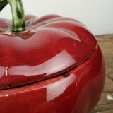 Large pot in ceramic slurry red tomato