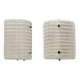 Pair of Murano Glass Wall Sconces with Ribbed Texture