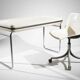 Marc HELD metal structure desk with plexiglass top