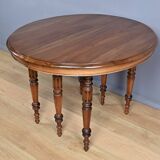 Extendable Walnut Table, Louis-Philippe Style – Late 19th Century