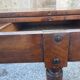 Table half-moon in solid walnut