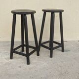 Solid wood stool