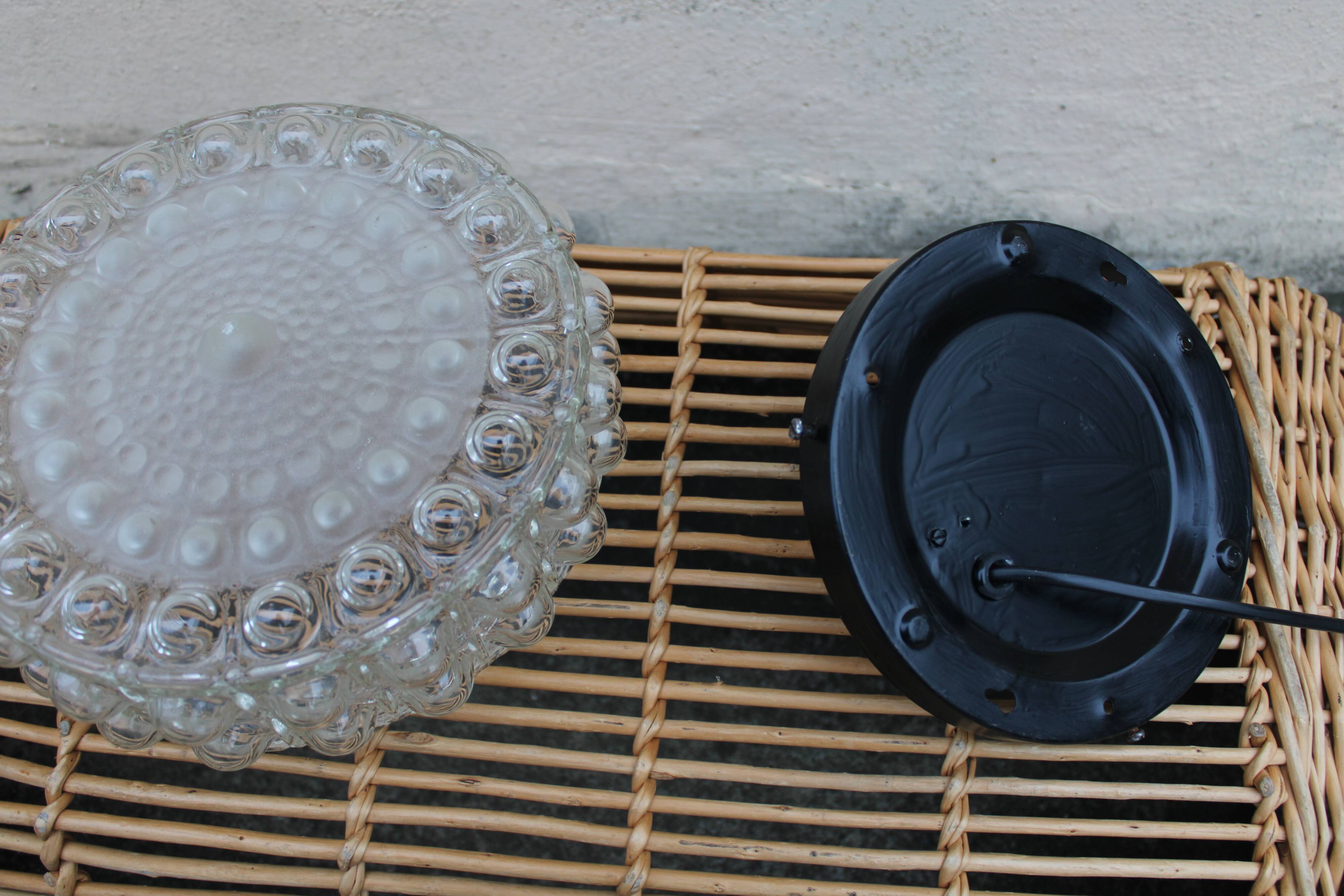 Moulded glass ceiling light