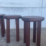 Tabourets scandinaves en teck