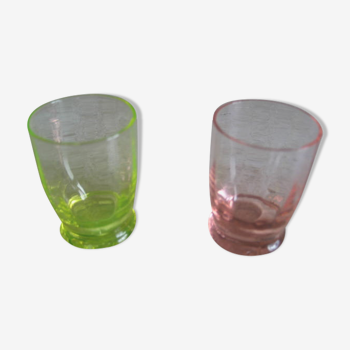 2 verres à liqueur vintage - Ouraline