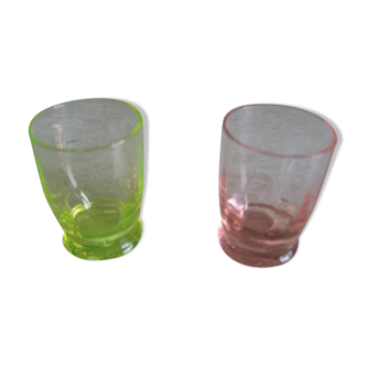 2 verres à liqueur vintage - Ouraline