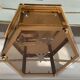 Vintage ceiling lamp in brass and smoked glass