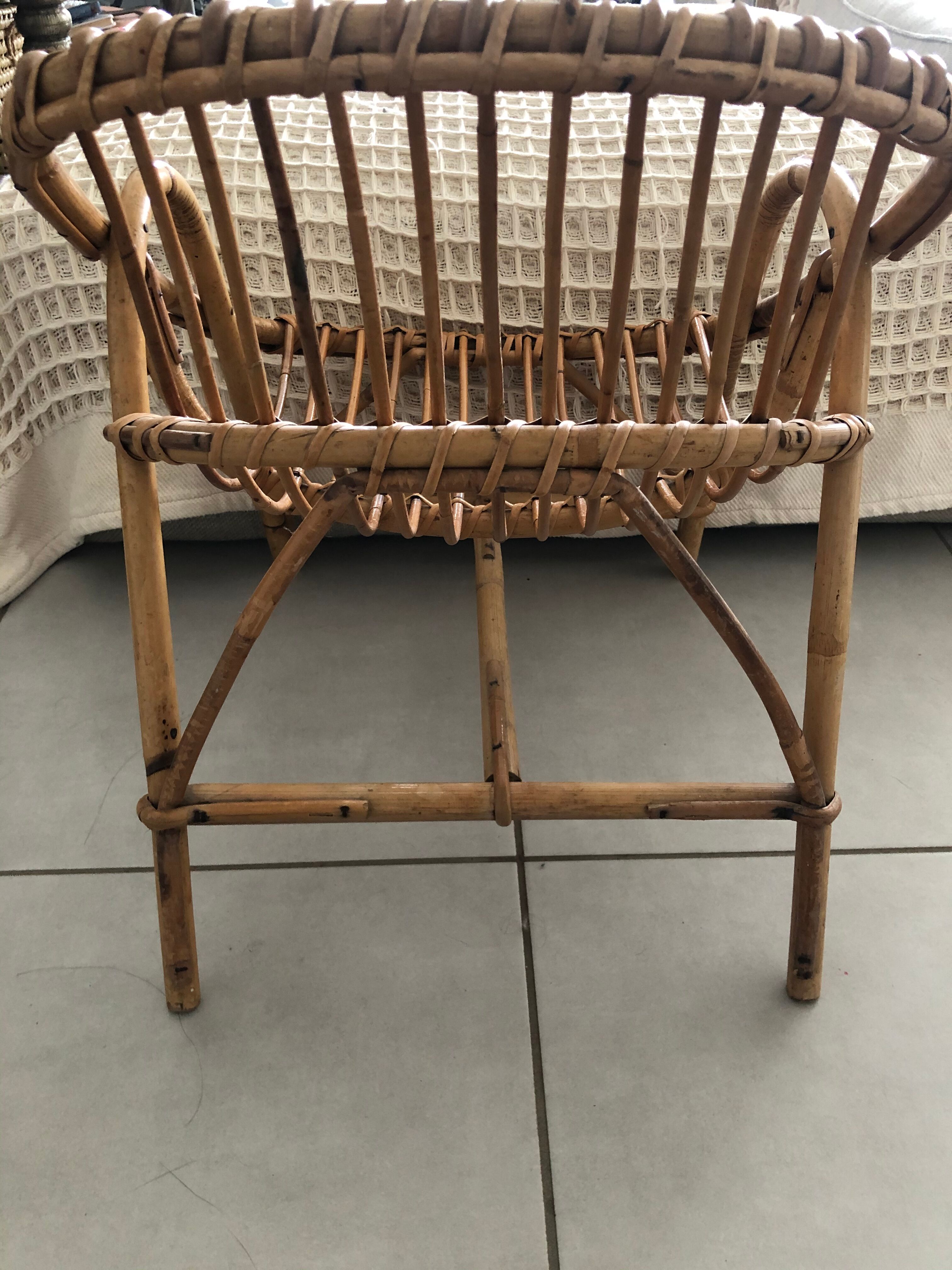 Rattan armchair