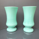 Set of Art-Deco opaline vases
