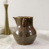 Handmade ceramic pitcher - brown and marbled colours
